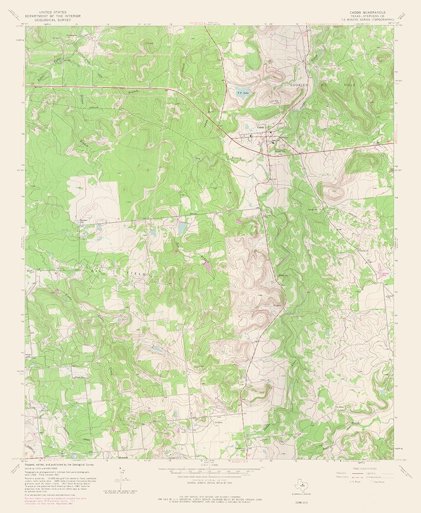 Caddo Texas Quad - USGS 1967