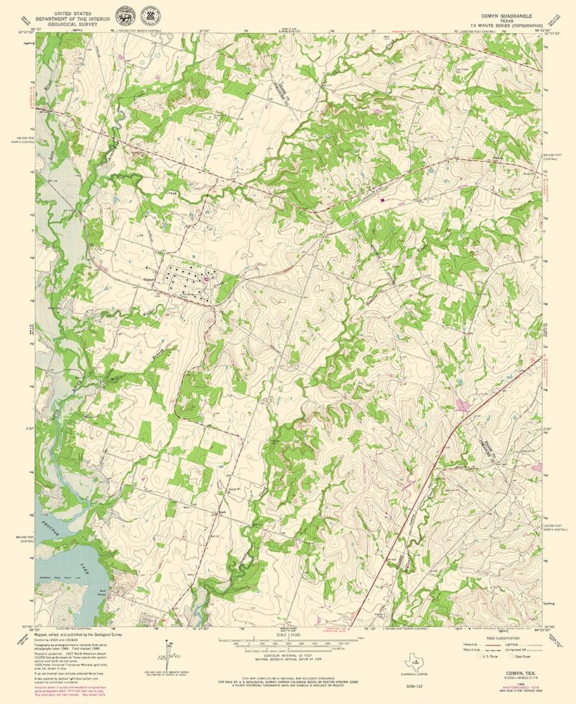 Comyn Texas Quad - USGS 1965