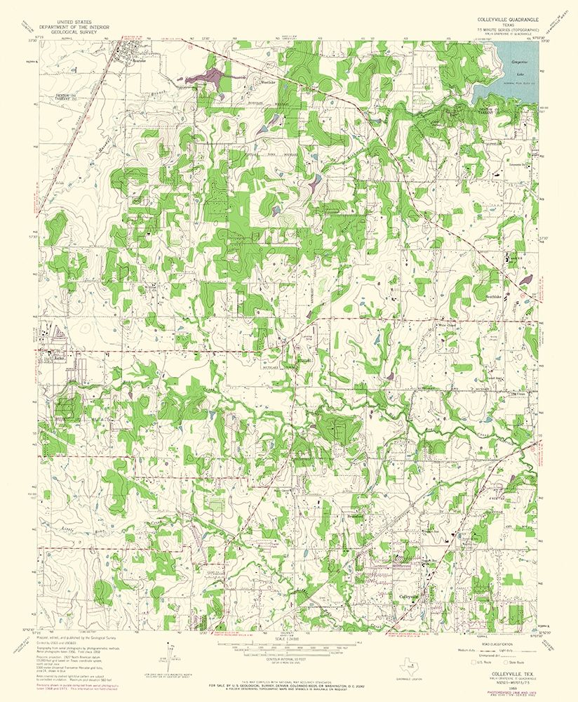 Colleyville Texas Quad - USGS 1959