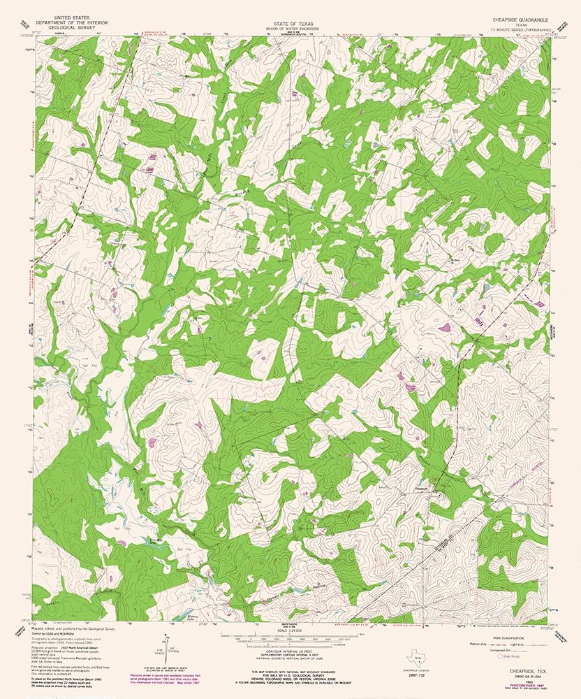 Cheapside Texas Quad - USGS 1987