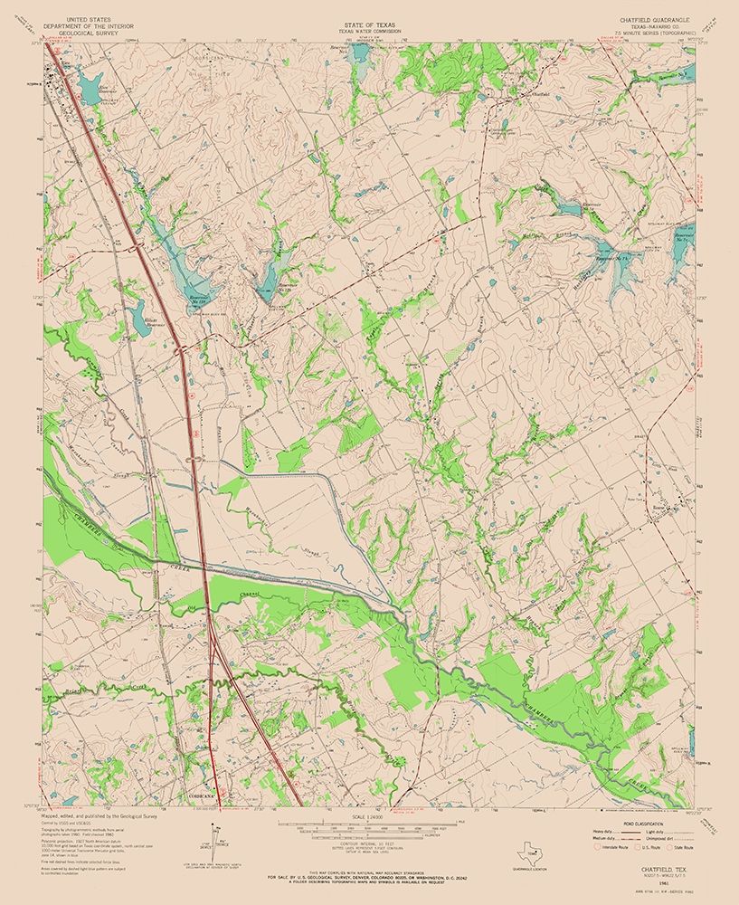 Chatfield Texas Quad - USGS 1961