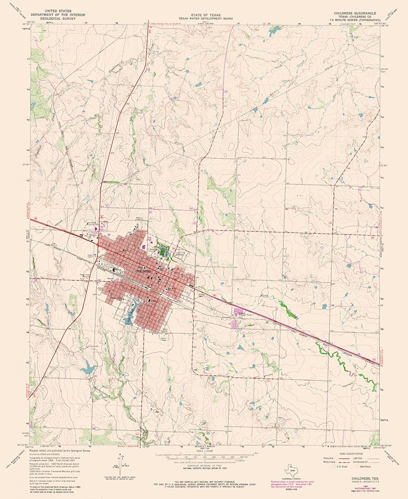 Childress Texas Quad - USGS 1981