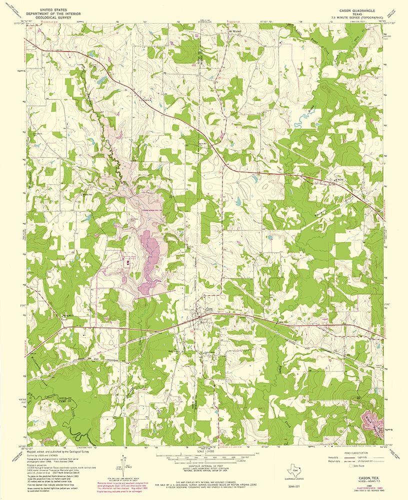 Cason Texas Quad - USGS 1980
