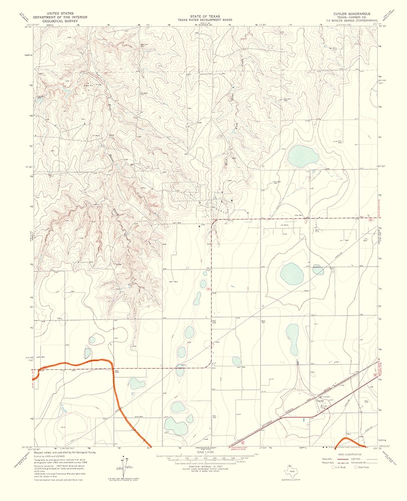 Cuyler Texas Quad - USGS 1967
