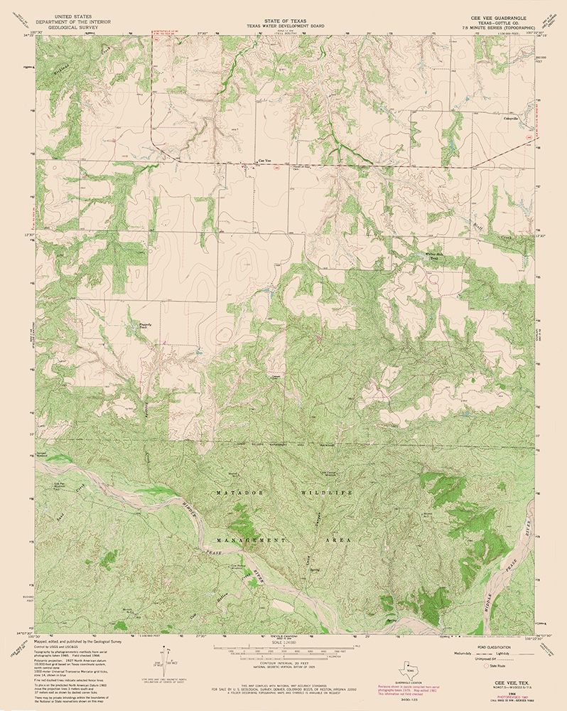 Cee Vee Texas Quad - USGS 1981