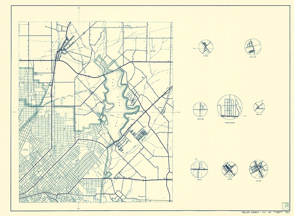Dallas Texas Cities 3 of 4 - Highway Dept 1936