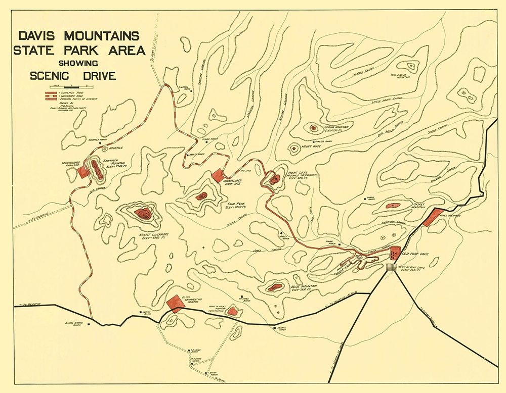 Davis Mountains State Park Texas - Swartz 1935