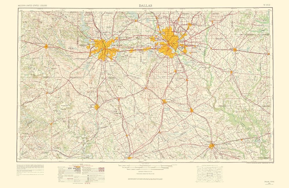 Dallas Texas Quad - USGS 1963