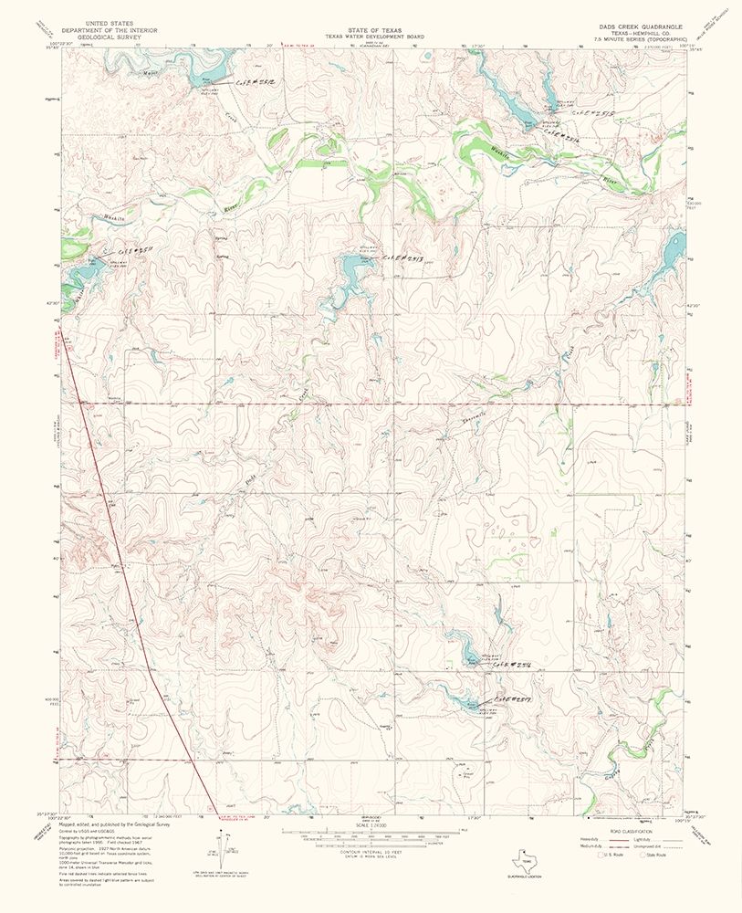 Dads Creek Texas Quad - USGS 1969