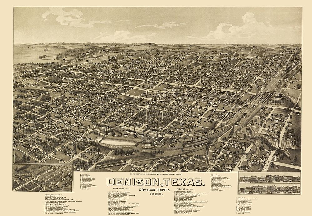 Denison Texas - Wellge 1886
