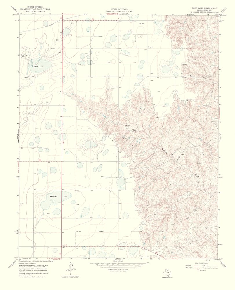 Deep Lake Texas Quad - USGS 1970
