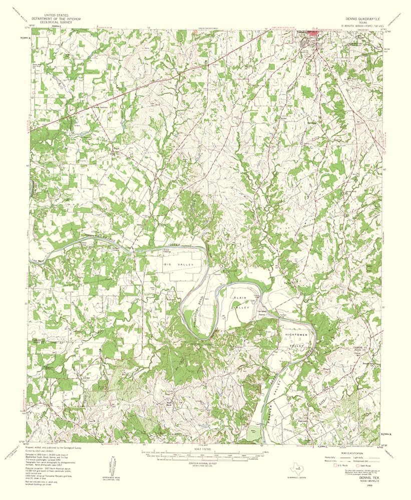 Dennis Texas Quad - USGS 1960