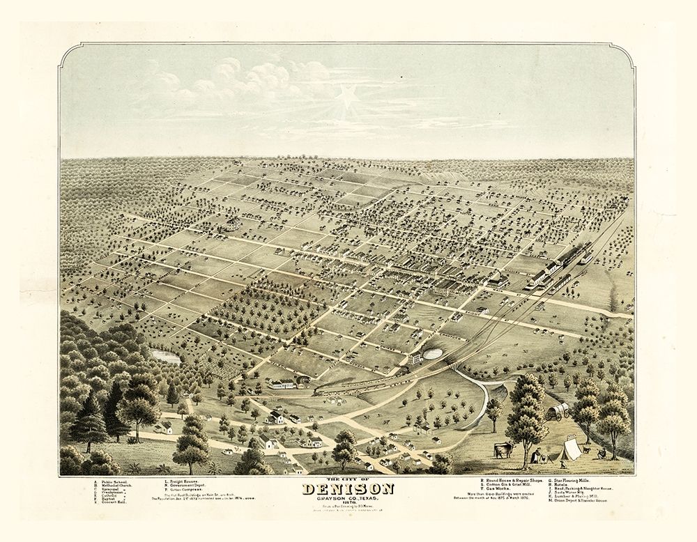 Denison Texas - Morse 1876