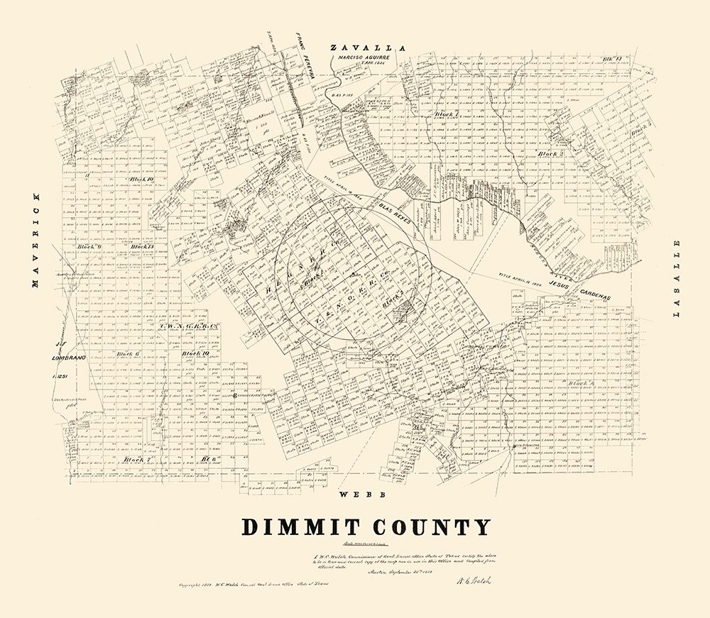 Dimmit County Texas - Walsh 1879