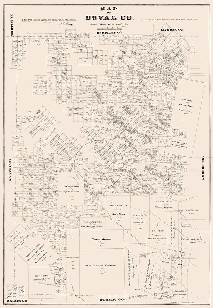 Duval County Texas - Walsh 1880