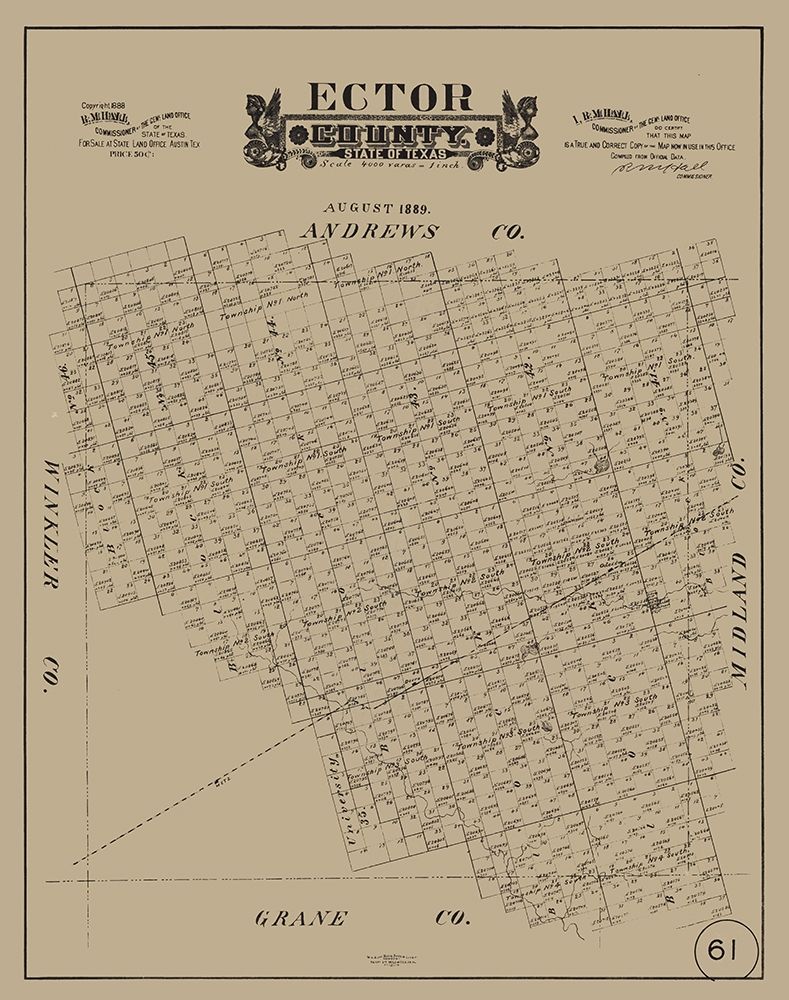Ector County Texas - Hall 1889
