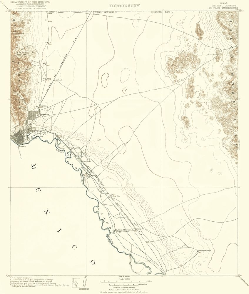 El Paso Texas Quad - USGS 1907