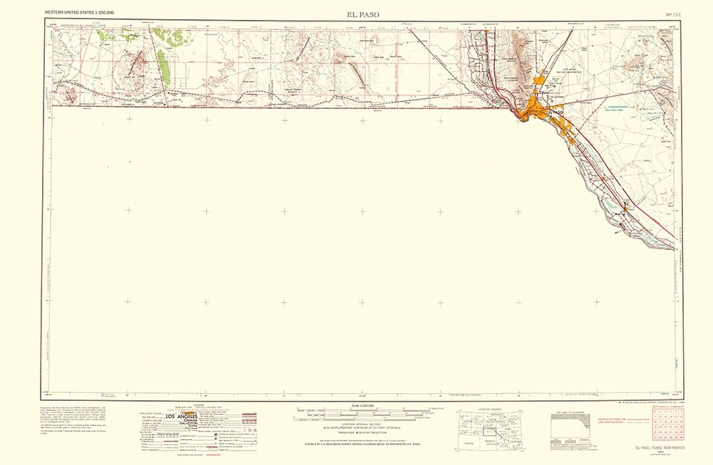 El Paso Texas Quad - USGS 1968