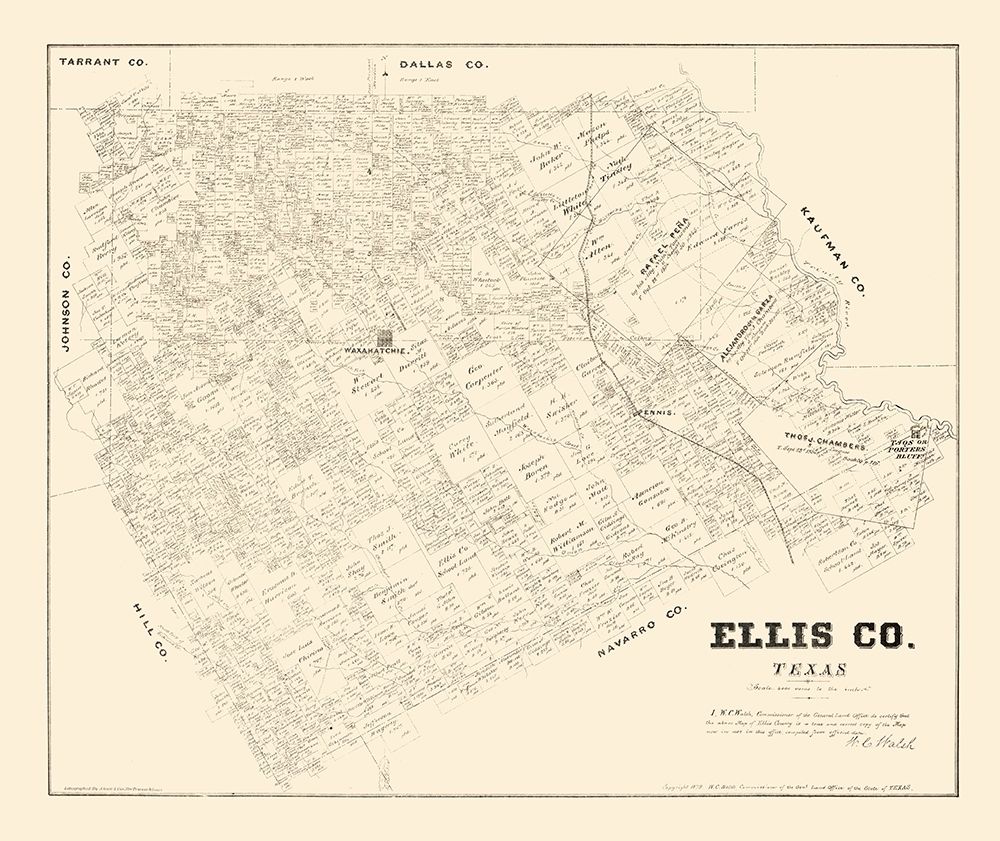Ellis County Texas - Walsh 1879