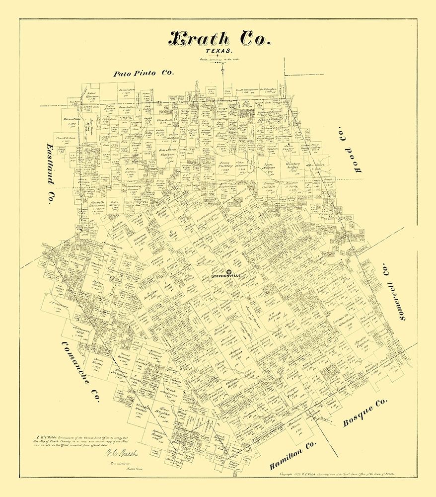 Erath County Texas - Walsh 1879