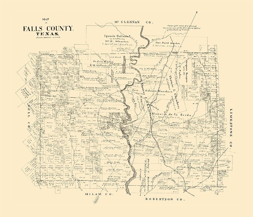 Falls County Texas - Walsh 1879