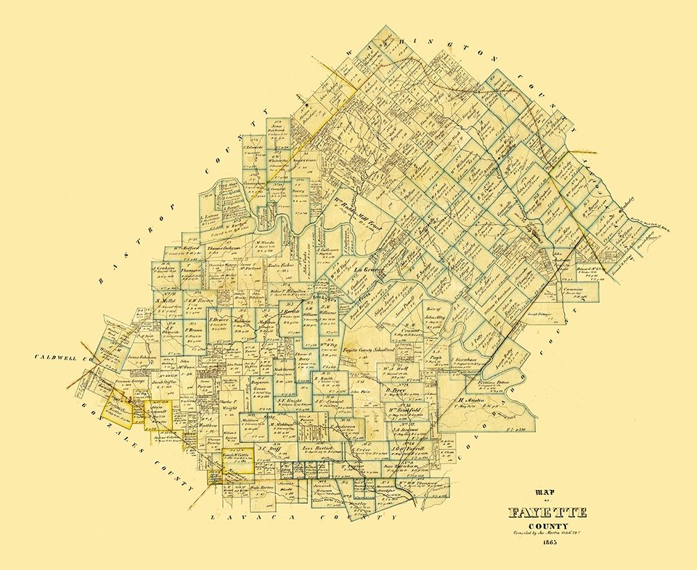 Fayette County Texas - Martin 1865