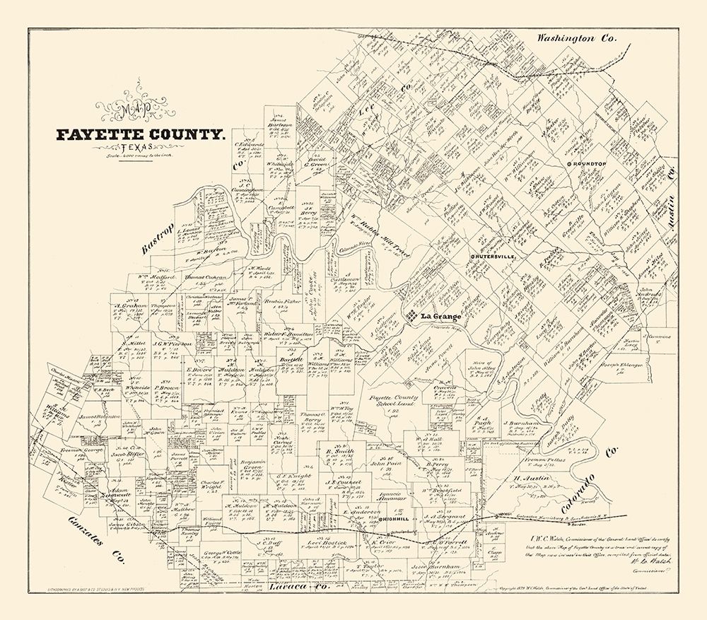 Fayette County Texas - Walsh 1879