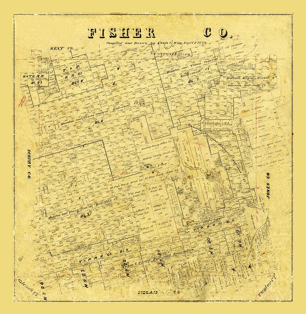 Fisher County Texas - Wise 1879