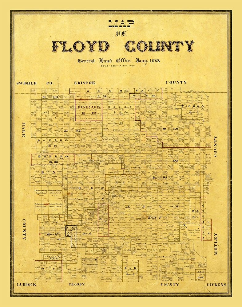 Floyd County Texas - 1888