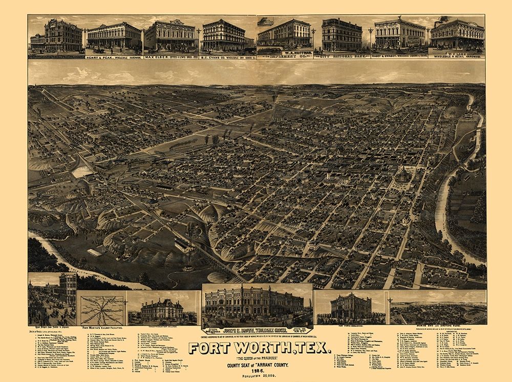 Fort Worth Texas - Beck 1885
