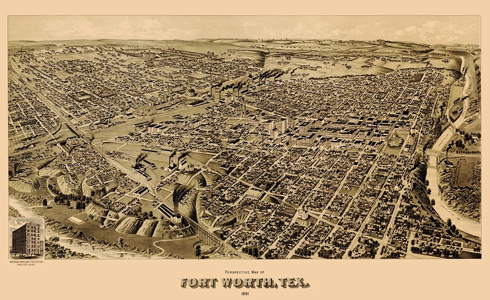 Fort Worth Texas - Wellge 1891