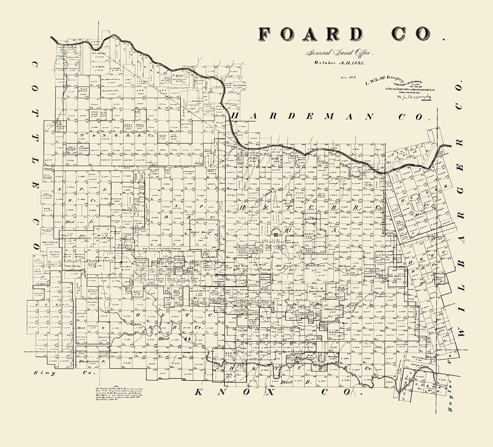 Foard County Texas - McGaughey 1891