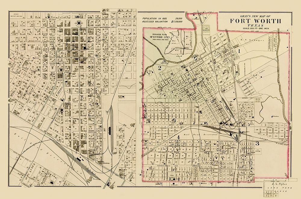 Ft. Worth Texas Landowner - Gray 1885