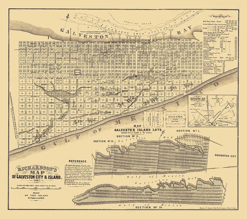 Galveston Texas - Trimble 1867