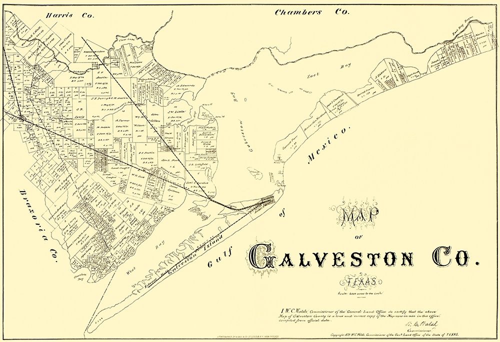 Galveston Texas - Land Office 1879