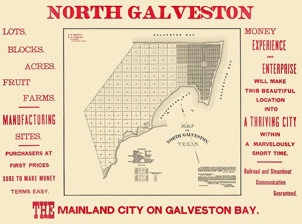North Galveston Texas Plat - City Of Galveston