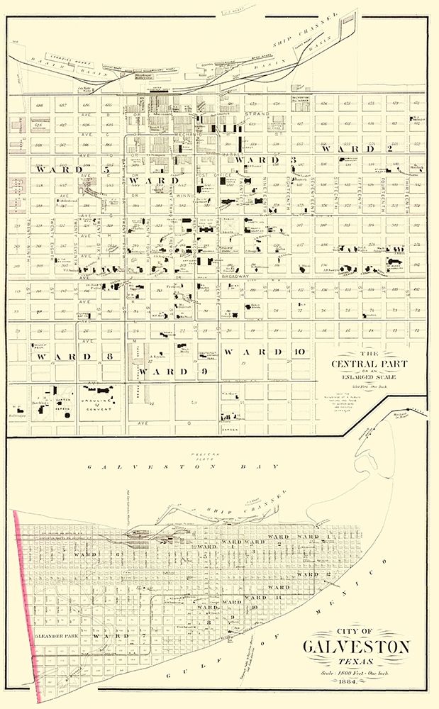 Galveston Texas - Gray 1884
