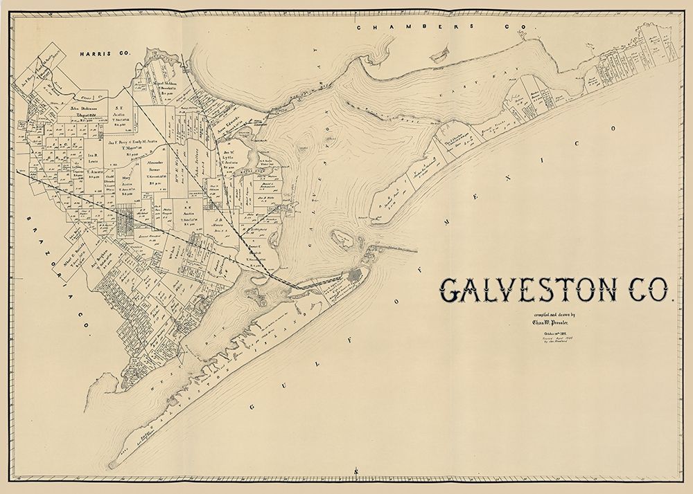 Galveston County Texas - Pressler 1891