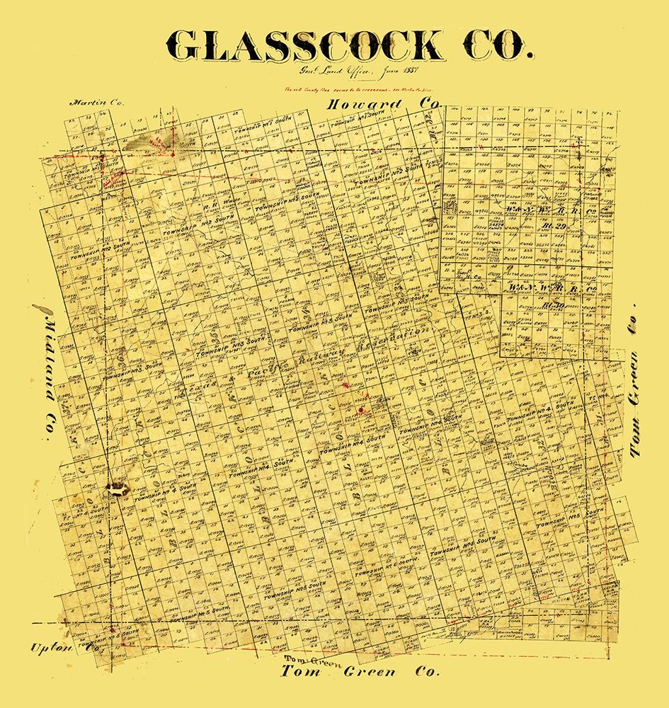 Glasscock County Texas - 1887