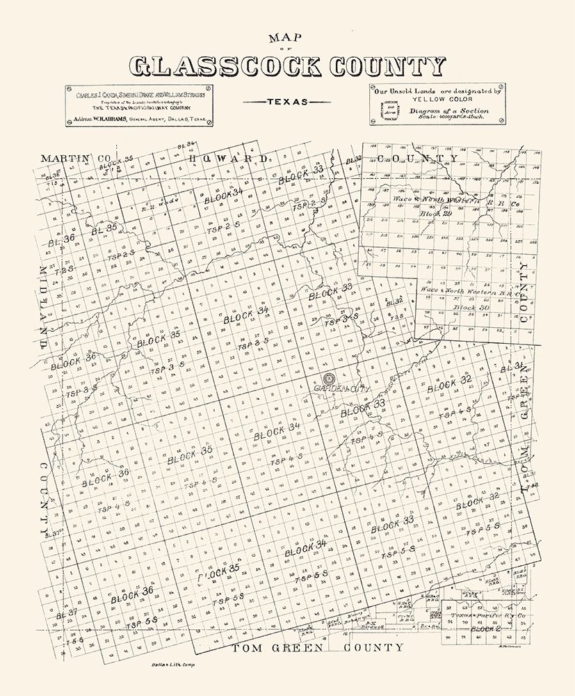 Glasscock County Texas - 1890