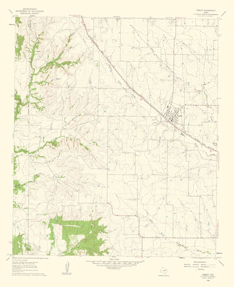 Godley Texas Quad - USGS 1963