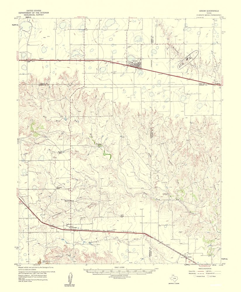 Groom Texas Quad - USGS 1961