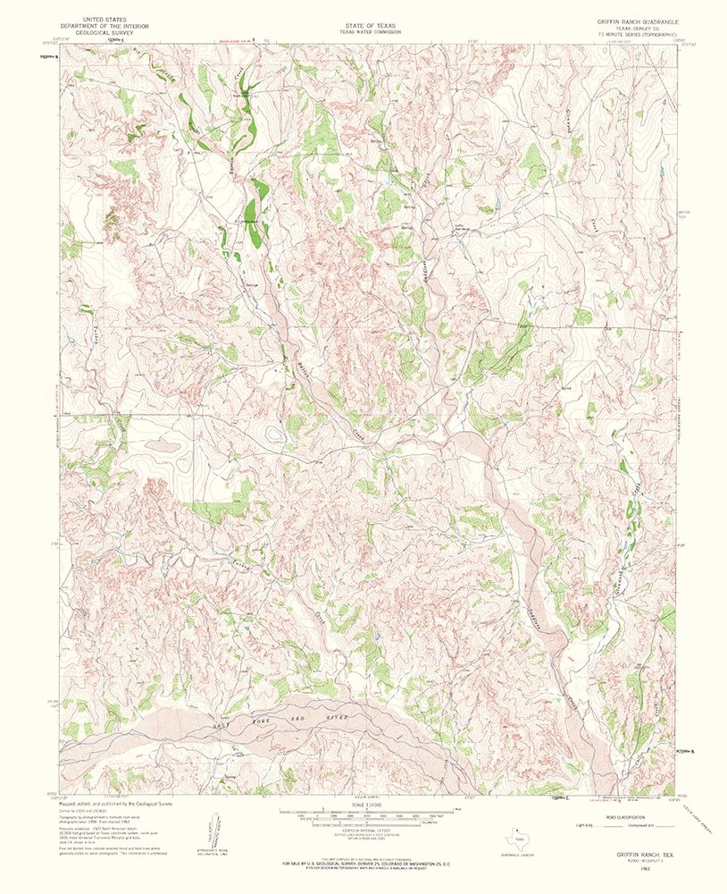 Griffin Ranch Texas Quad - USGS 1963