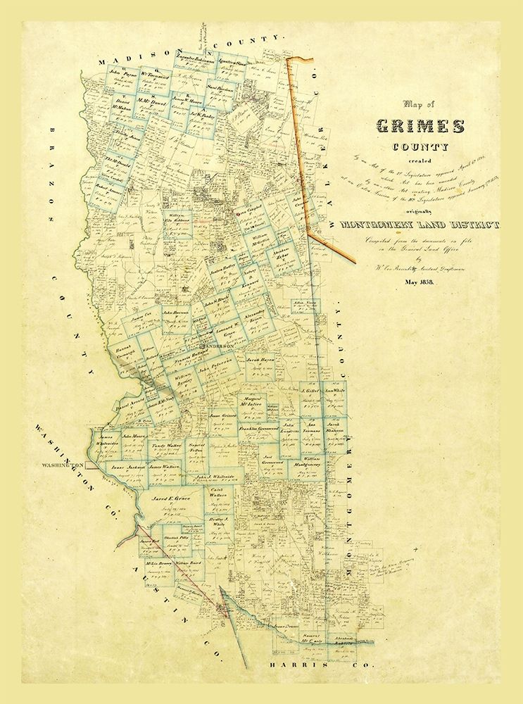 Grimes County Texas - 1858