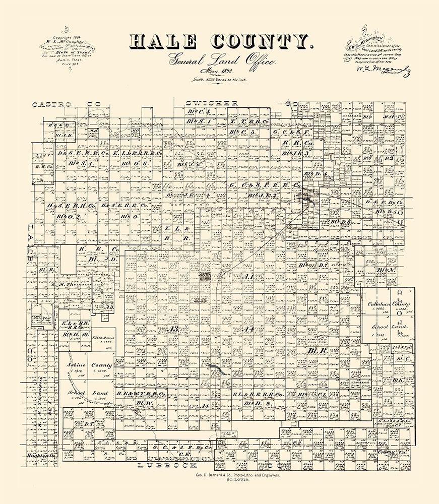 Hale County Texas - McGaughey 1892