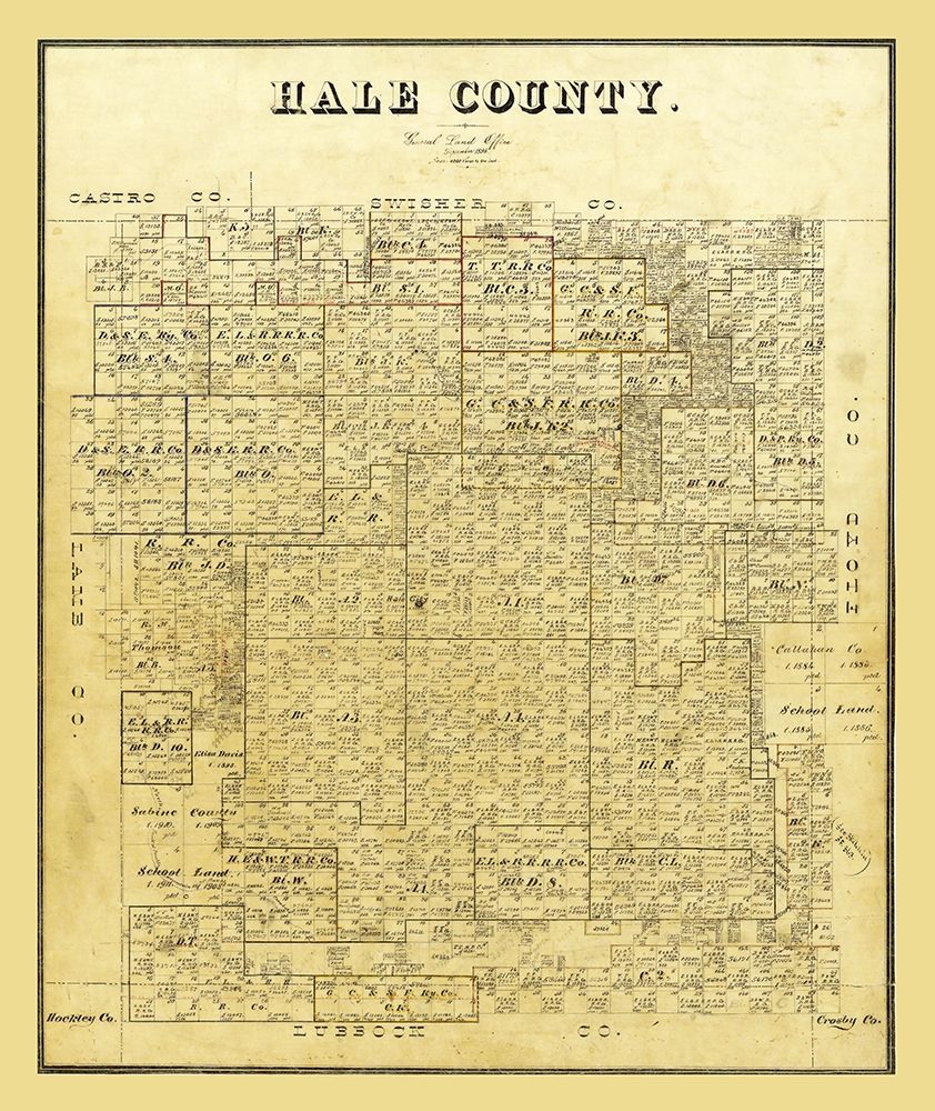Hale County Texas - 1895