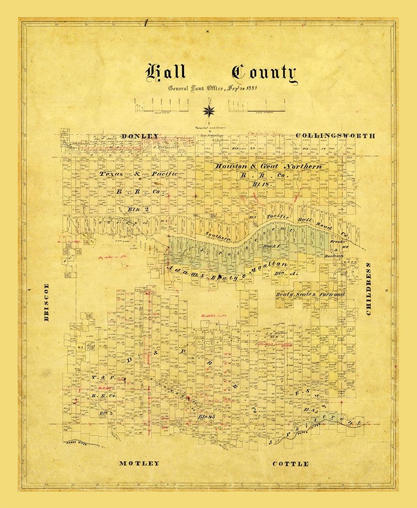 Hall County Texas - 1881