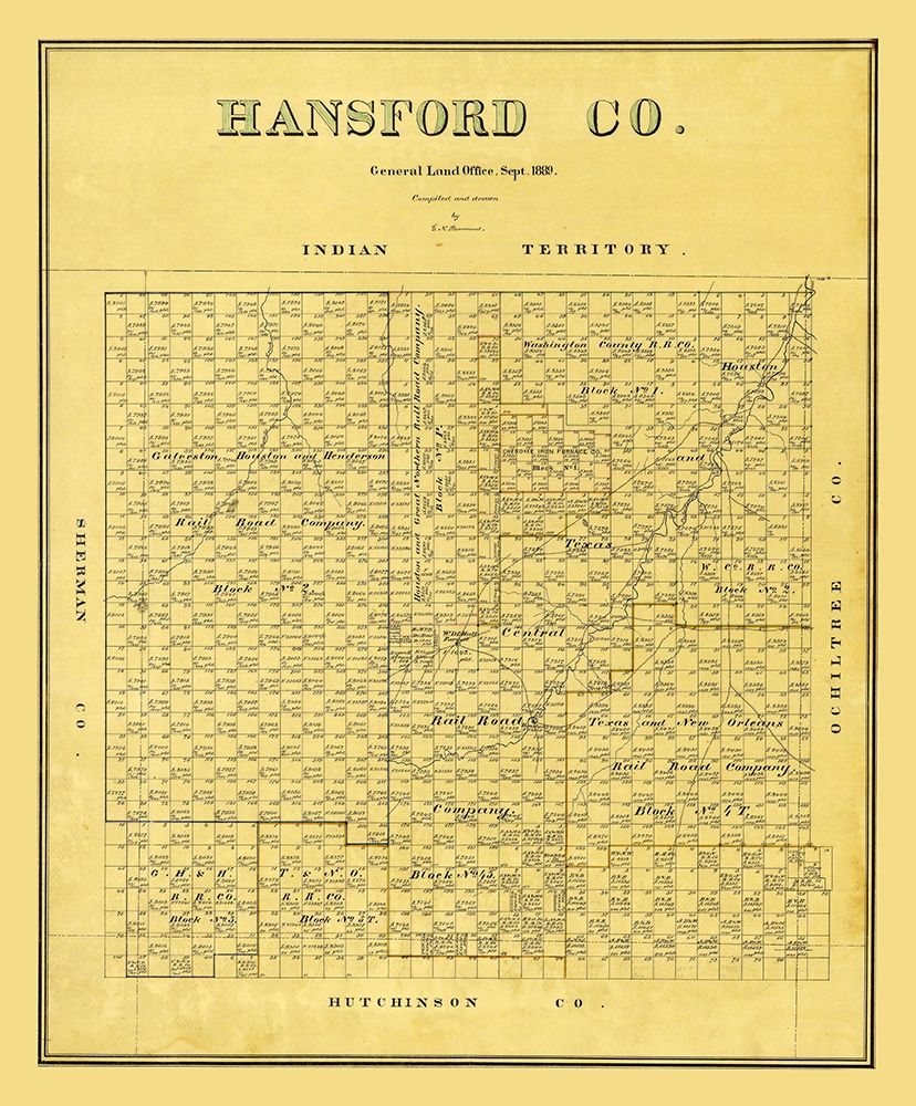Hansford County Texas - Beaumont 1889