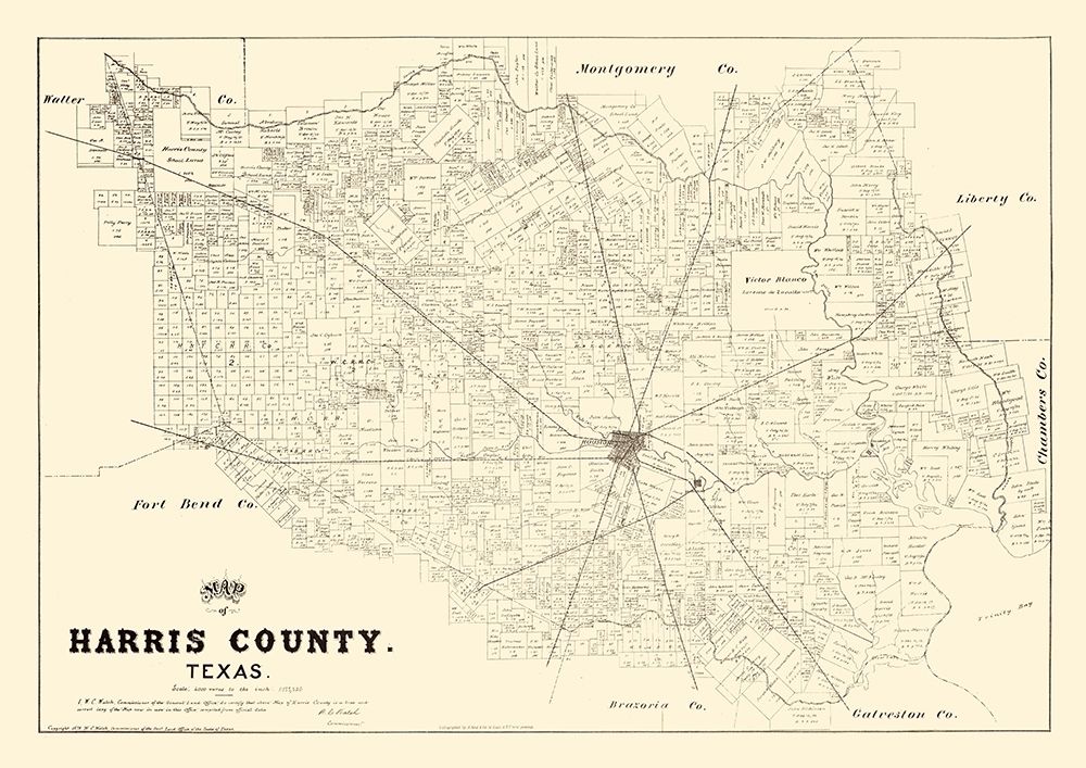 Harris County Texas - Walsh 1879