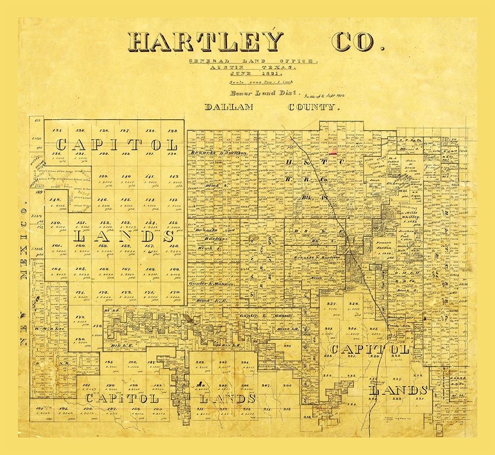Hartley County Texas -1891